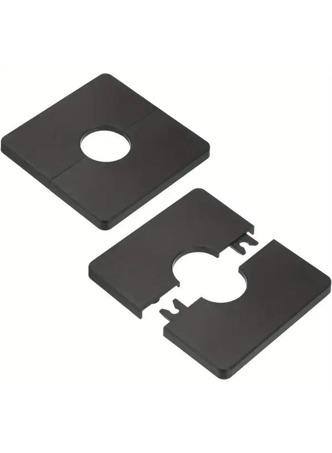 2pcs Black ABS Wall Split Flange Cover Plate For 1 Inch 25mm OD Pipe Faucet - Image 1