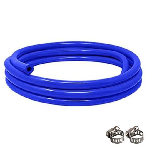 LUCKEG Gas Line Assembly Including Blue Beer Gas Line ID 5/16",OD 9/16" Length 10ft, CO2 Hose Clamps for Kegerator Draft Beer Brew,Cornelius Keg Homebrewing and Wine making - Image 1