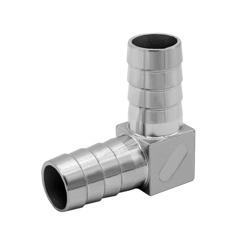 Beduan 1PCS 114 ID Hose Barb Elbow 90 Degree Stainless Steel L Right Angle Barbed Fitting - Image 1