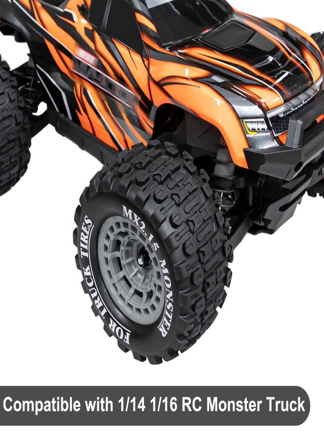 LRFHL 12mm Hex RC Wheel Tires for 1/16 Traxxas Mini Maxx 107154-1 Mini XRT VXL 108076-1 E-Revo Mini XRT MJX 16207 16210 16209 16208 HSP 94186 LOSI 1/18 Mini LMT RC Truck Tires Wheel Upgrade (4PCS) - Image 3
