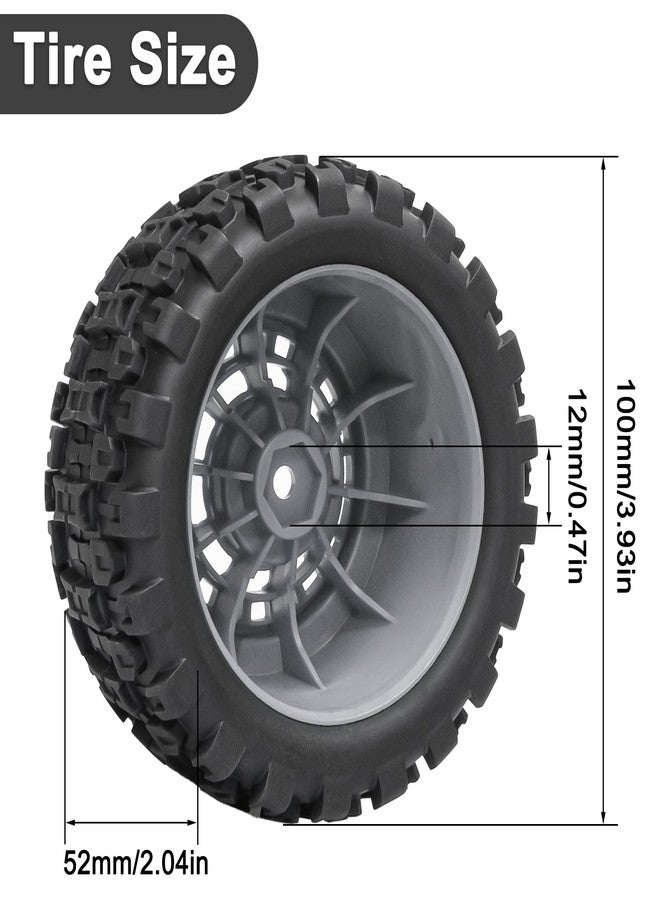 LRFHL 12mm Hex RC Wheel Tires for 1/16 Traxxas Mini Maxx 107154-1 Mini XRT VXL 108076-1 E-Revo Mini XRT MJX 16207 16210 16209 16208 HSP 94186 LOSI 1/18 Mini LMT RC Truck Tires Wheel Upgrade (4PCS) - Image 4