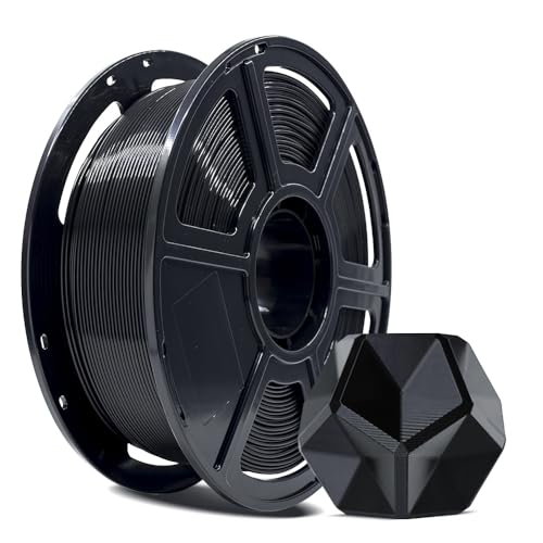 FLASHFORGE 3D Printer Filament, PLA PRO Filament 1.75mm, 1KG Spool (2.2lbs), Dimensional Accuracy +/- 0.02mm for FDM 3D Printers, Better Tenacity & No Knotting (Black) - Image 1