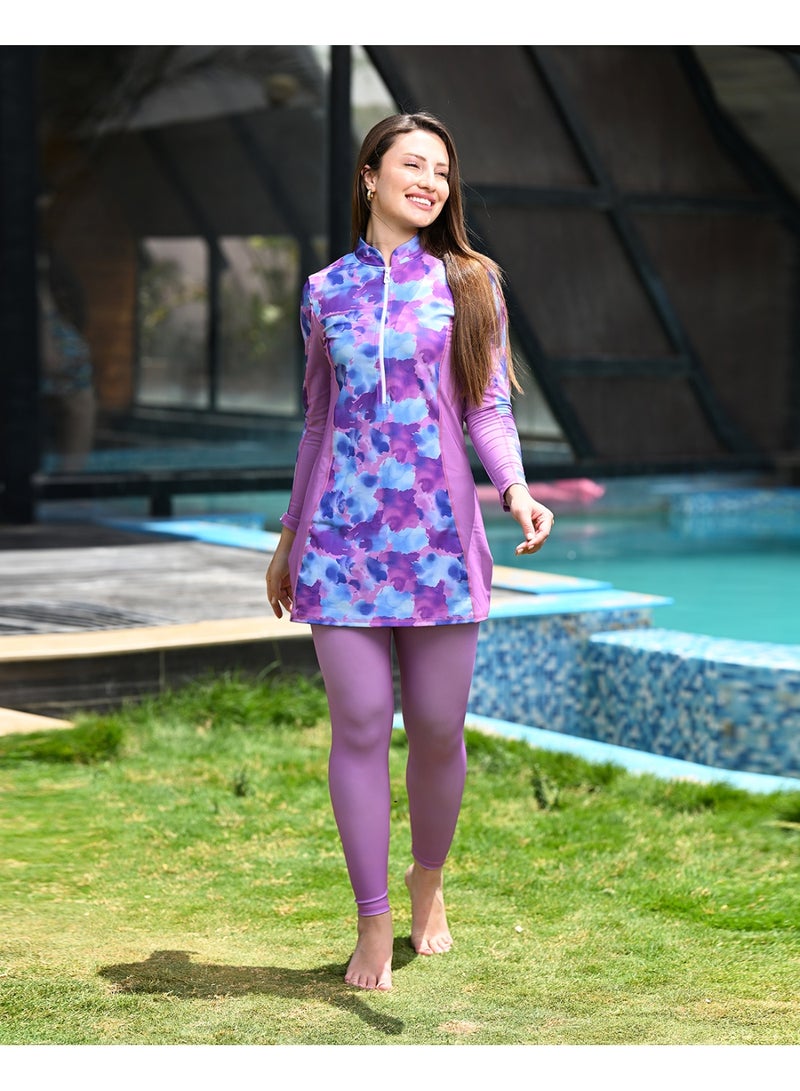 أتوم Lavender Lagoon Lilac Long Rashguard - Image 4