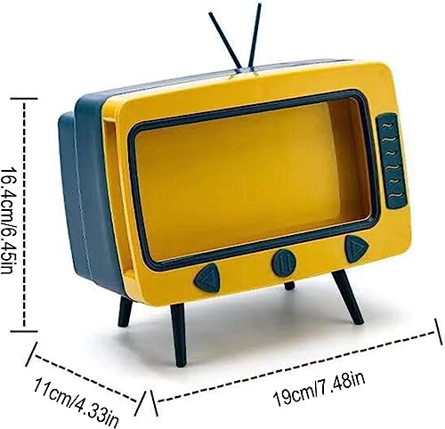 SZTLKHH Retro TV Tissue Box Multi Storage Container Mobile Phone Stand Phone Holder for Bedroom Home and Office - Image 3