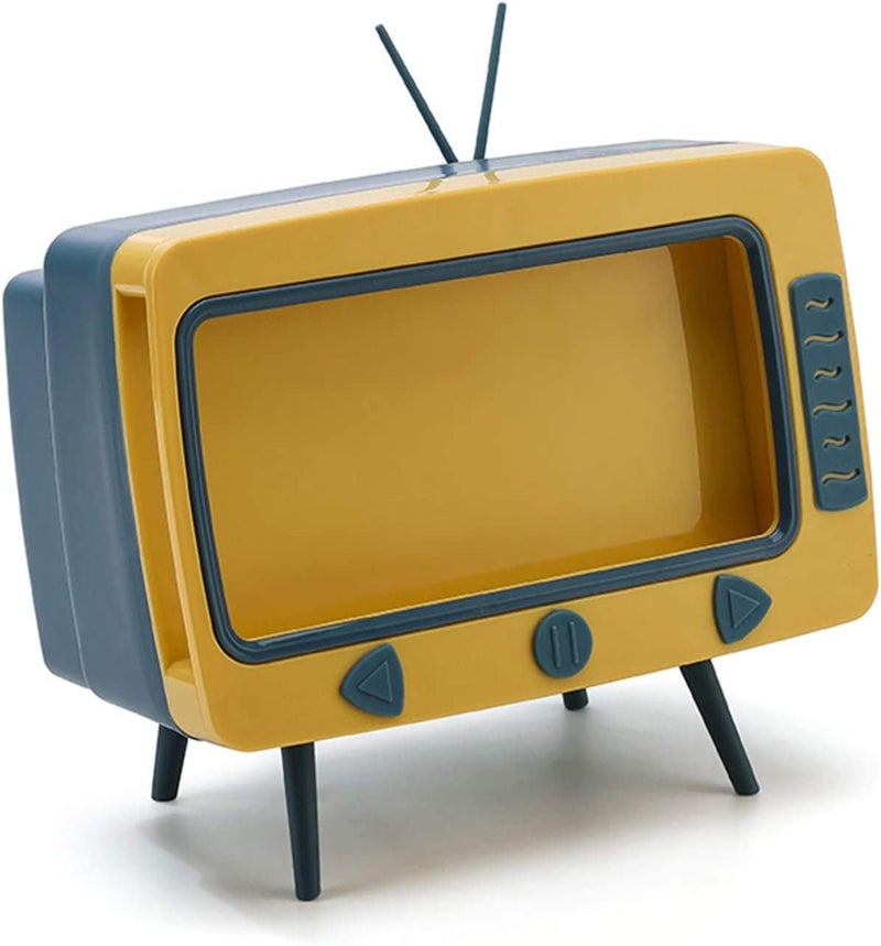 SZTLKHH Retro TV Tissue Box Multi Storage Container Mobile Phone Stand Phone Holder for Bedroom Home and Office - Image 2