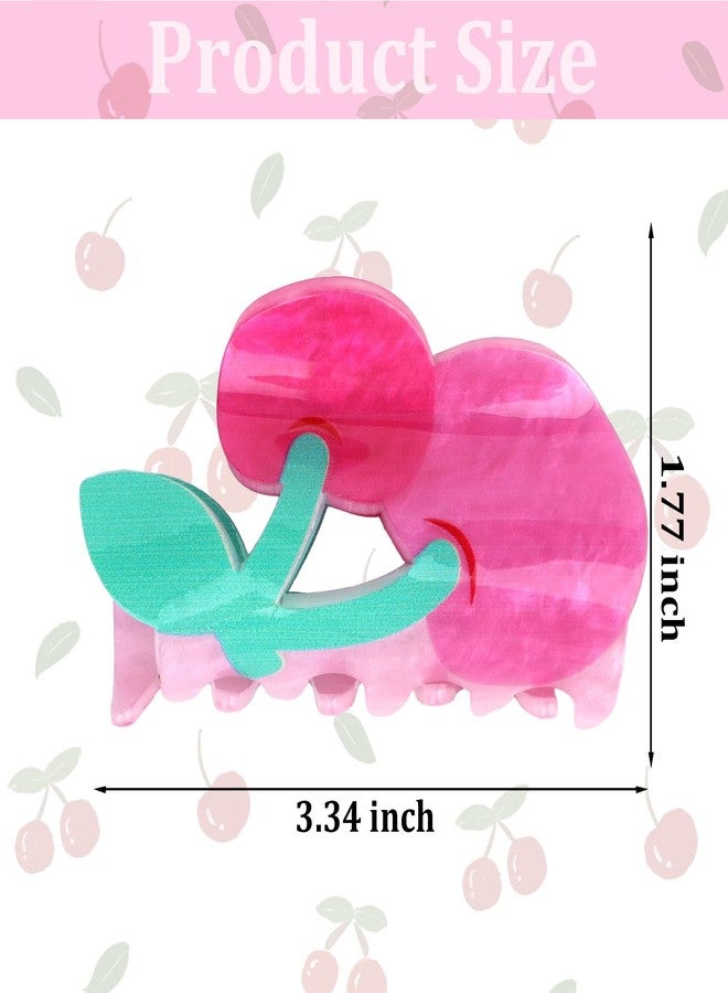 AMCAMI Cherry Claw Clip 1 Pack，Cherry Accessories for Women,Cute Summer Fruit Hair Clips, Non Slip Fashion Hair Accessories - Image 2