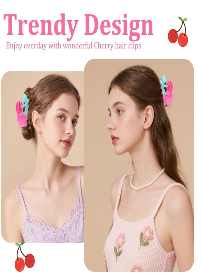 AMCAMI Cherry Claw Clip 1 Pack，Cherry Accessories for Women,Cute Summer Fruit Hair Clips, Non Slip Fashion Hair Accessories - Image 5