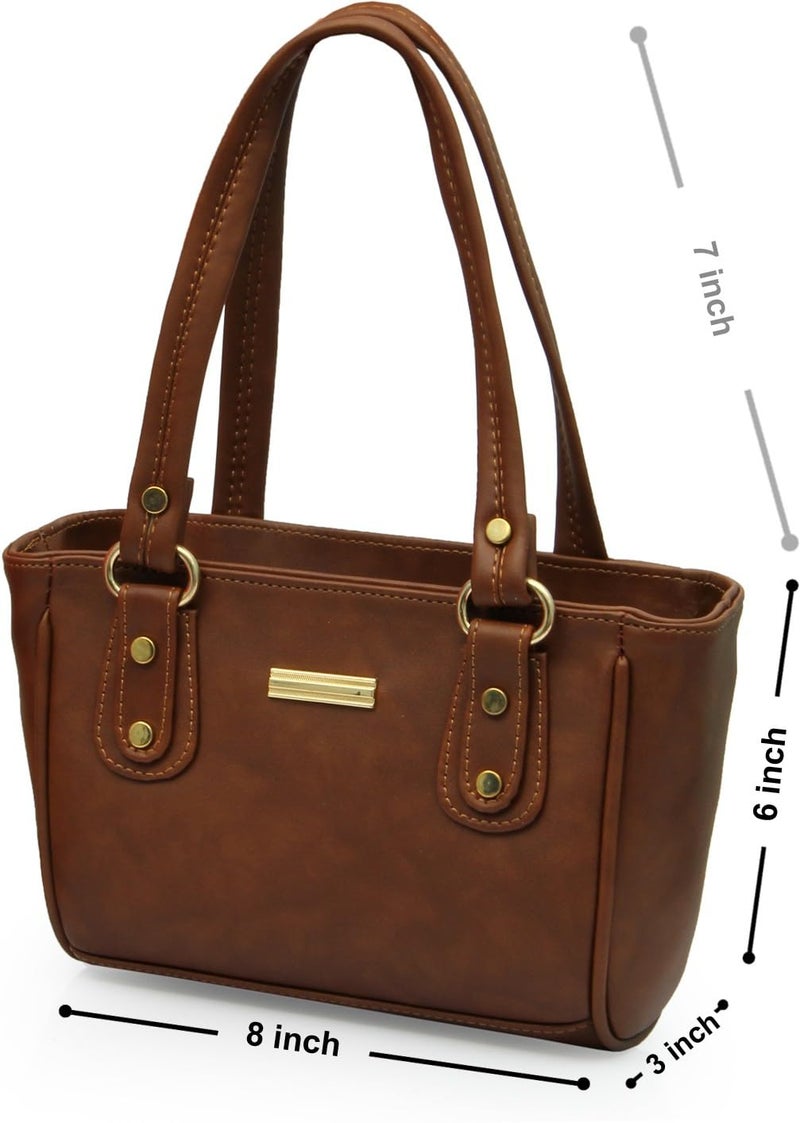 WORLD STAR Genuine Leather Handbag for Womens | Brown - Image 5