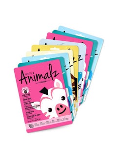 masque Bar Pretty Animalz Facial Sheet Masks, Fun & Unique Skincare Face Mask with Animal Character Prints, Hydrating & Soothing Korean Facial Mask, Nourishing & Exfoliating Skin Care, Pack of 9  - Image 1