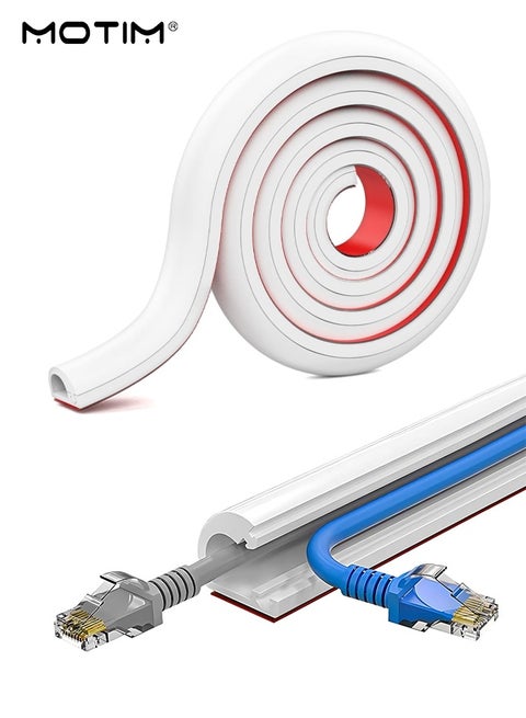 Wall Cord Hider 78 Inch, Self Adhesive Cable Hider Cord Cover for Wires, Flexible Wire Cover Cable Raceway for Floor and Wall Cord Management, W:0.59'' H:0.39''