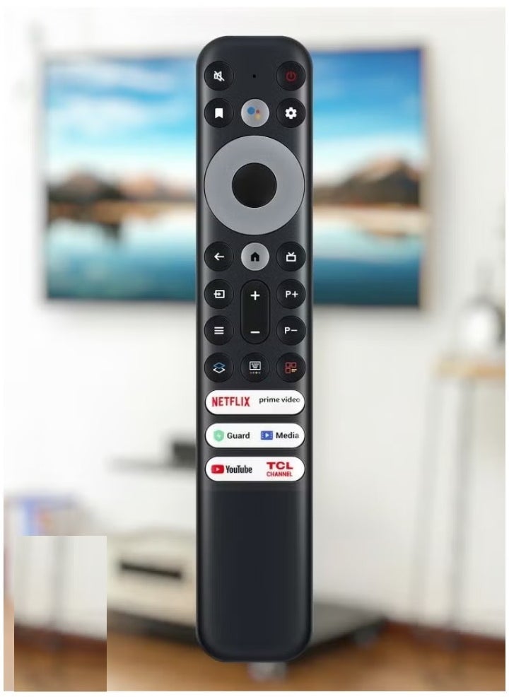 TIGER Replacement TCL Remote Control RC902V for TCL Android TV – Compatible with Mini-LED, QLED, 4K UHD Smart TVs, Quick Access to Netflix, Prime Video, YouTube, TCL Channel, and More - Image 1