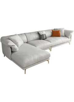 Poppins Home Premium L-Shaped Faux Leather Sofa Set  Dacron-Filled Cushions for Ultimate Comfort (RIGHT BED)  - Image 1