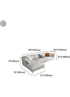 Poppins Home Premium L-Shaped Faux Leather Sofa Set  Dacron-Filled Cushions for Ultimate Comfort (RIGHT BED)  - Image 2