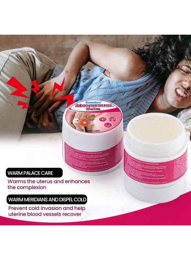 سوميفون كريم سومي فان لعناية الدورة الشهرية النسائية، تركيبة عشبية، كريم تدليك دافئ موضعي، يخفف تقلصات الحيض، ينظم الرحم البارد، عناية بالبطن قبل الحيض (10 غرام)*2 - Image 3