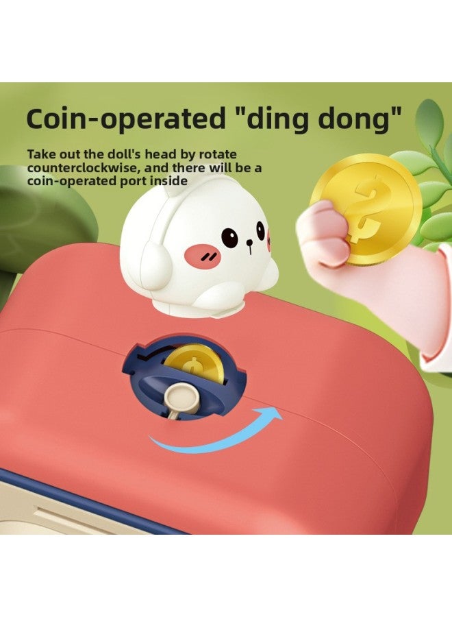 Children's Cartoon Piggy Bank Large Capacity Multi-function Dual-mode Unlocking Automatic Induction Roll Money Savings Toy-Color:Green Piggy Bank [fingerprint Password Key] Color Boxed-Dimensions:Ordinary Battery Version [send Screwdriver]] - Image 4