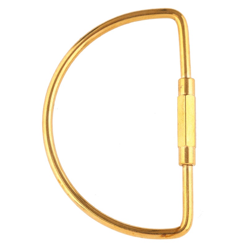 Brass Screw Lock Carabiner Clip Hook Keychain Key Ring DIY Gift (Semicircle) - Image 5