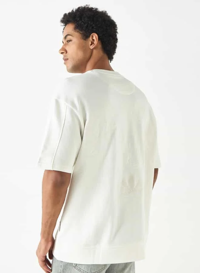 Lee Cooper Lee Cooper Embroidered Crew Neck T-shirt with Short Sleeves