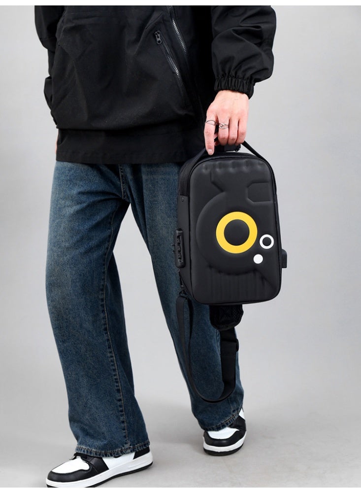 Crossbody Sling Chest Daypack Original High Quality Bag – Black - Image 3