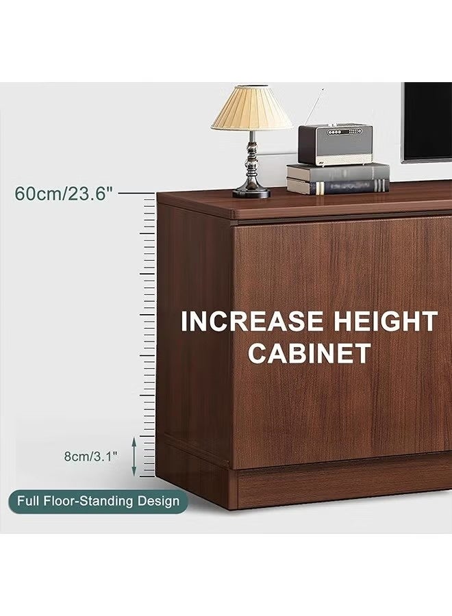 Beauenty Modern Minimalist TV Cabinet  Multifunctional TV Cabinet Storage Cabinet with Drawers and Open Shelves Living Room Storage Furniture Suitable for 55-65 Inch TV - Image 5