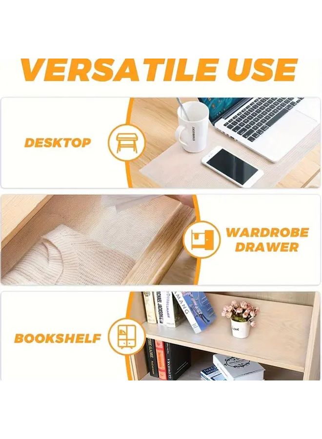 EVA Non-Adhesive Moisture-Proof Drawer Mat 11.81x236.22inch Cuttable Shelf Liner Kitchen Wardrobe Storage Wear-Resistant - Image 2