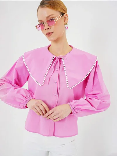 بيغ دارت BDART Poplin Baby Collar Shirt with Bow