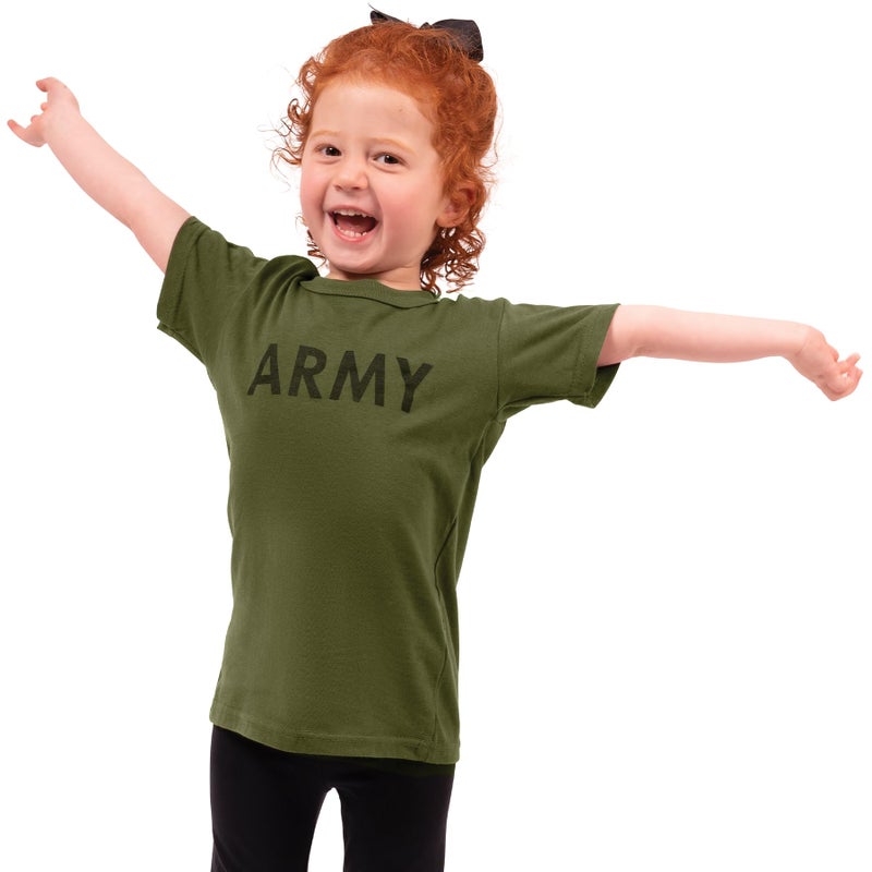Rothco Kids Army Physical Training T-Shirt, XL, Olive Drab