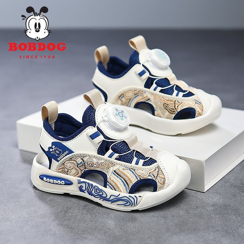 Babudou Kidsren'S Shoes Boys' Toe-Cap Sandals 2025 Anti-Slip Soft Bottom Rotating Button Kidsren'S Beach Shoes - Image 3