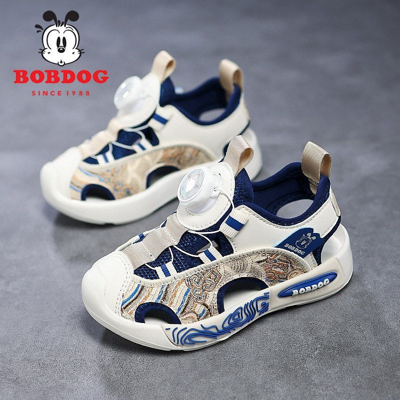 Babudou Kidsren'S Shoes Boys' Toe-Cap Sandals 2025 Anti-Slip Soft Bottom Rotating Button Kidsren'S Beach Shoes - Image 4