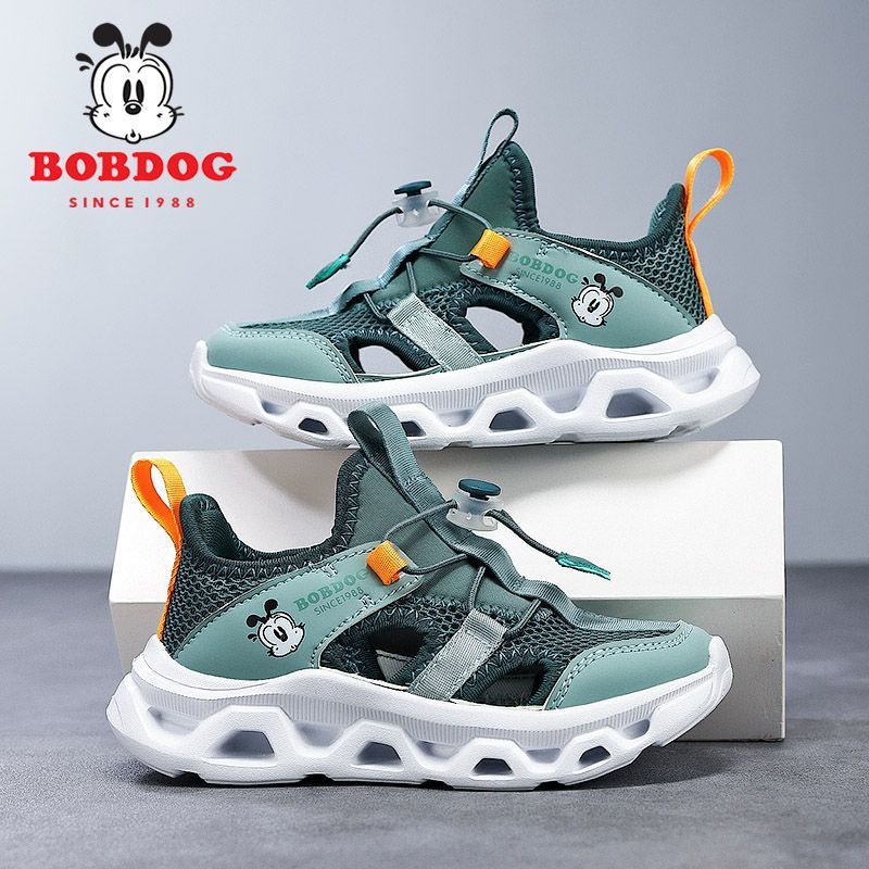 Babudou Kidsren'S Shoes Boys' Toe-Cap Sandals 2025 Anti-Slip Soft Bottom Rotating Button Kidsren'S Beach Shoes - Image 1