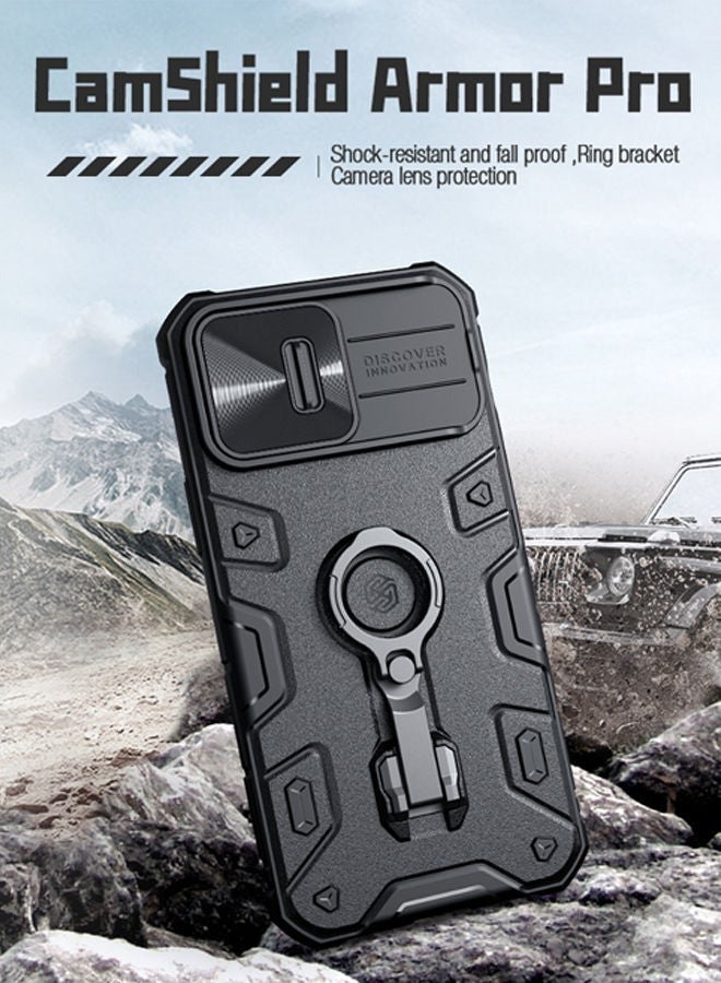 Nillkin CamShield Armor Series Cover Case Designed For  iPhone 12 Pro Max - Black - Image 3