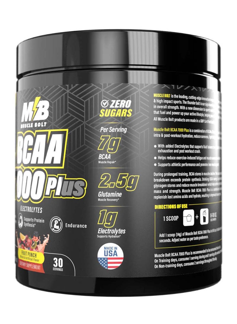 BCAA 7000 Plus For Muscle Recovery And Endurance Fruit Punch 30 Servings, 420g - pzsku/Z012AB247B26E30B23DFAZ/45/_/1716461778/2a4b0e45-795e-4f3b-9ac9-ceab76eb3a3e