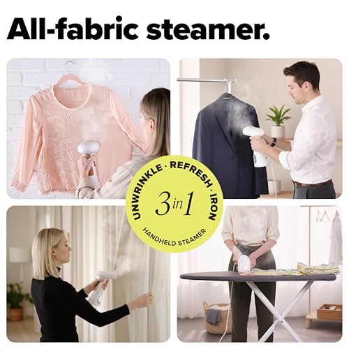 Dupray Voila 3-in-1 Clothes Steamer, Portable Handheld Garment Steamer, Heated Stainless Steel Plate, 30-Second Heat-Up, Portable Travel Steamer for Fabrics - Image 3