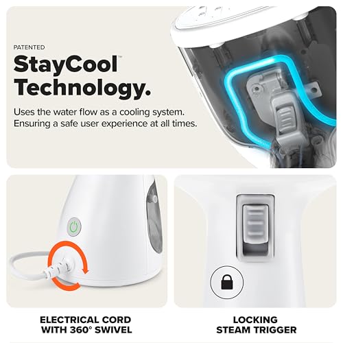 Dupray Voila 3-in-1 Clothes Steamer, Portable Handheld Garment Steamer, Heated Stainless Steel Plate, 30-Second Heat-Up, Portable Travel Steamer for Fabrics - Image 4