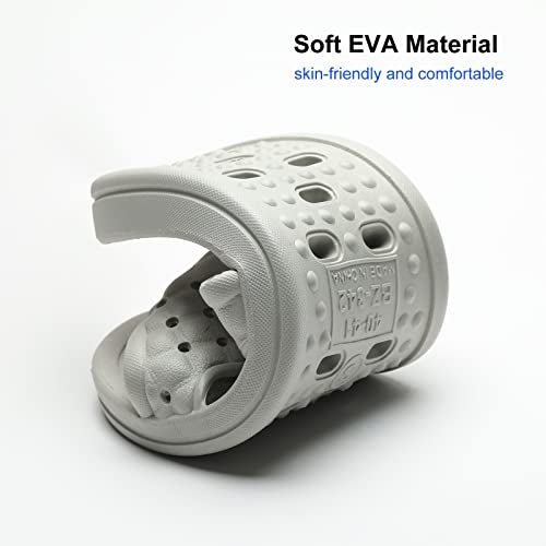COZYAREA Shower Shoes Quick Dry Non-Slip Bathroom Slippers for Men Women Dorm Home Slides Grey Size 10.5-11 Women/9.5-10 Men - Image 5
