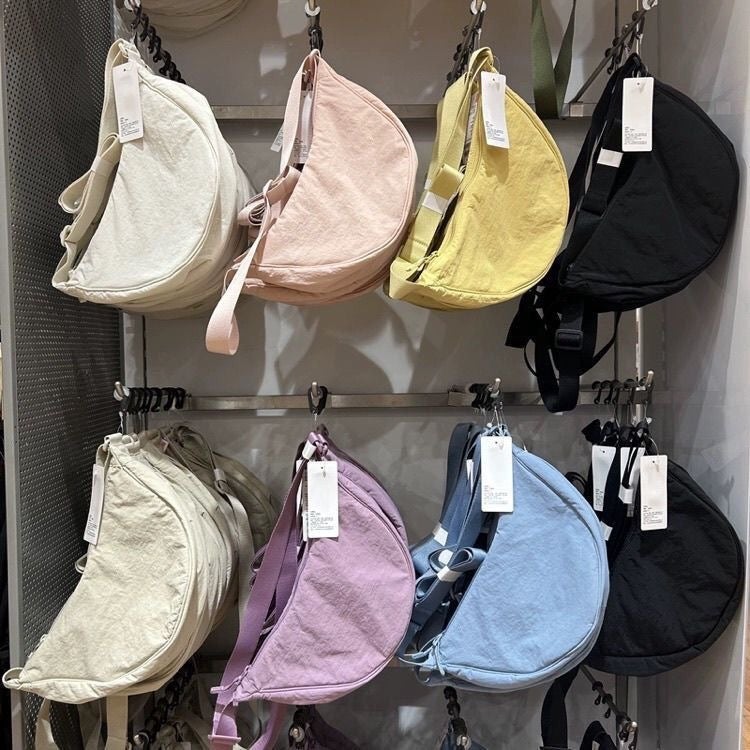 Tencel Drawstring Crossbody Bag for Women - Image 1