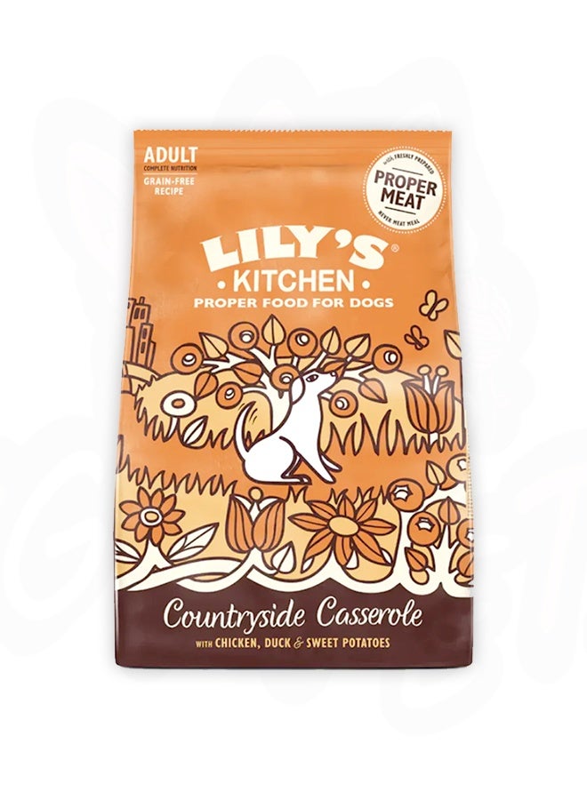 Lily's Kitchen Countryside Casserole with Chicken, Duck And Sweet Potatoes Adult Dry Dog Food - 1KG - Image 1