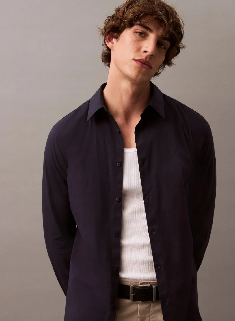 CALVIN KLEIN  Slim Stretch Poplin Shirt for Men | Best Price UAE