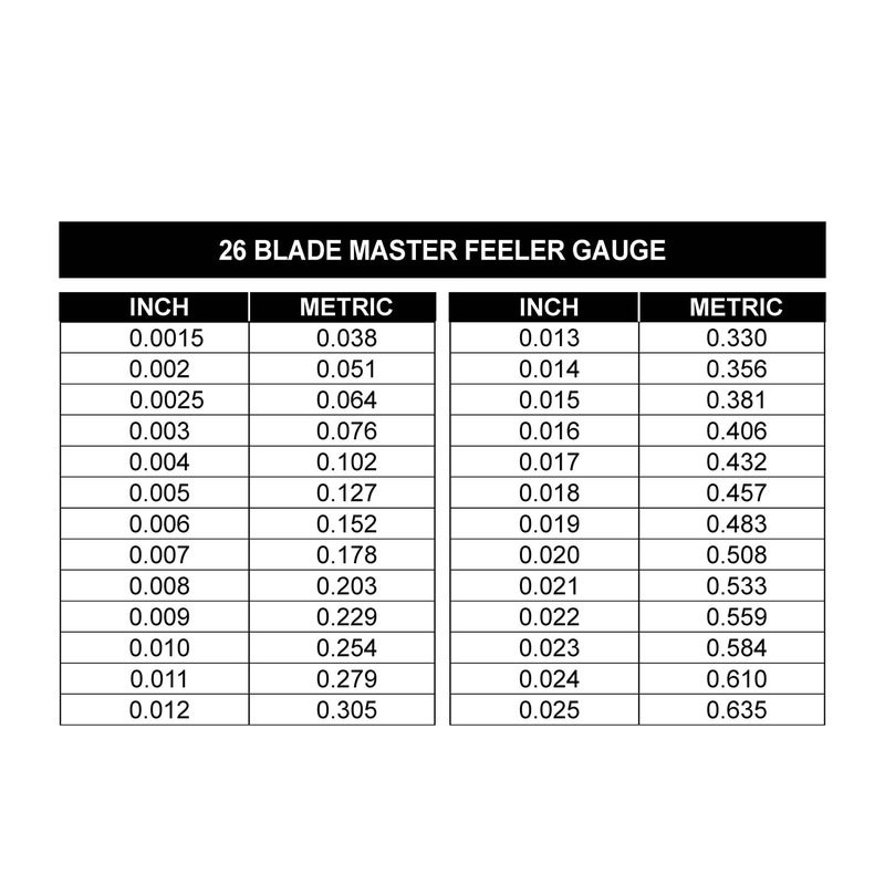 OEMTOOLS 25025 26 Blade Master Feeler Gauge - Image 2