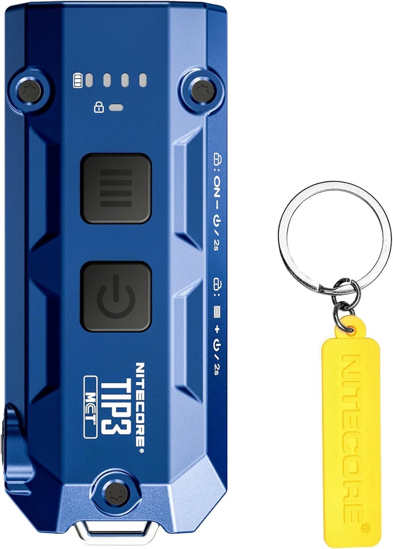 Nitecore TIP3 Multiple Color Temperatures Metallic Keychain Light - Blue - Image 1