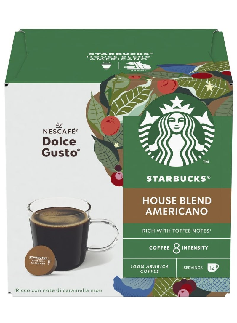 Starbucks Nescafe Dolce Gusto Americano House Blend 12 Capsules 102g Pack of 3 - Image 2