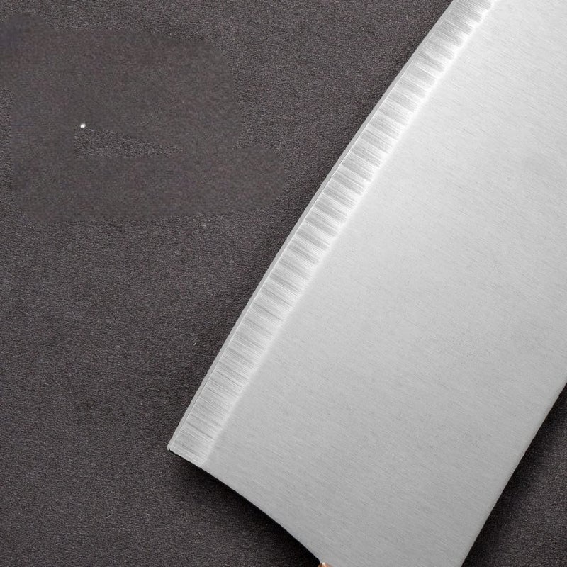 NAIDEV سكين نايديف اليومية 7 بوصة بشفرة من الفولاذ المقاوم للصدأ مقبض خشبي باكا خفيف الوزن الأفضل لتقطيع وشرائح الخضار والفواكه شفرة فضية مقبض خشبي - Image 2