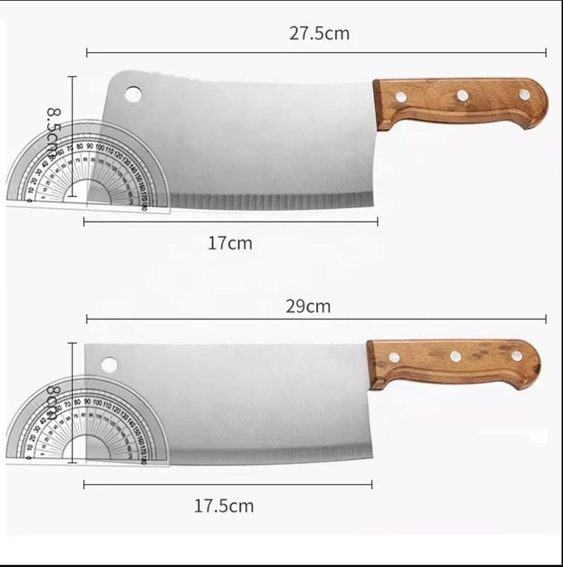 NAIDEV سكين نايديف اليومية 7 بوصة بشفرة من الفولاذ المقاوم للصدأ مقبض خشبي باكا خفيف الوزن الأفضل لتقطيع وشرائح الخضار والفواكه شفرة فضية مقبض خشبي - Image 4