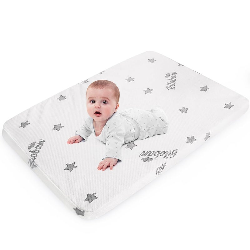 Biloban Bassinet Mattress Pad 29 x 41 Fits 4moms Breeze Plus Portable  4moms Breeze GO Portable Travel Waterproof Breathable Soft Baby Foam with Removable Zippered Cover - Image 1