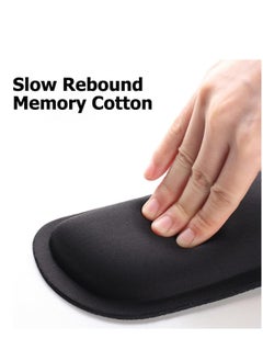 DUNISO Ergonomic Mouse Pad with Keyboard Wrist Rest Support For Working, Nonslip Memory Foam Keyboard Mouse Wrist Support Set for Easy Typing Pain Relief(Black)  - Image 5