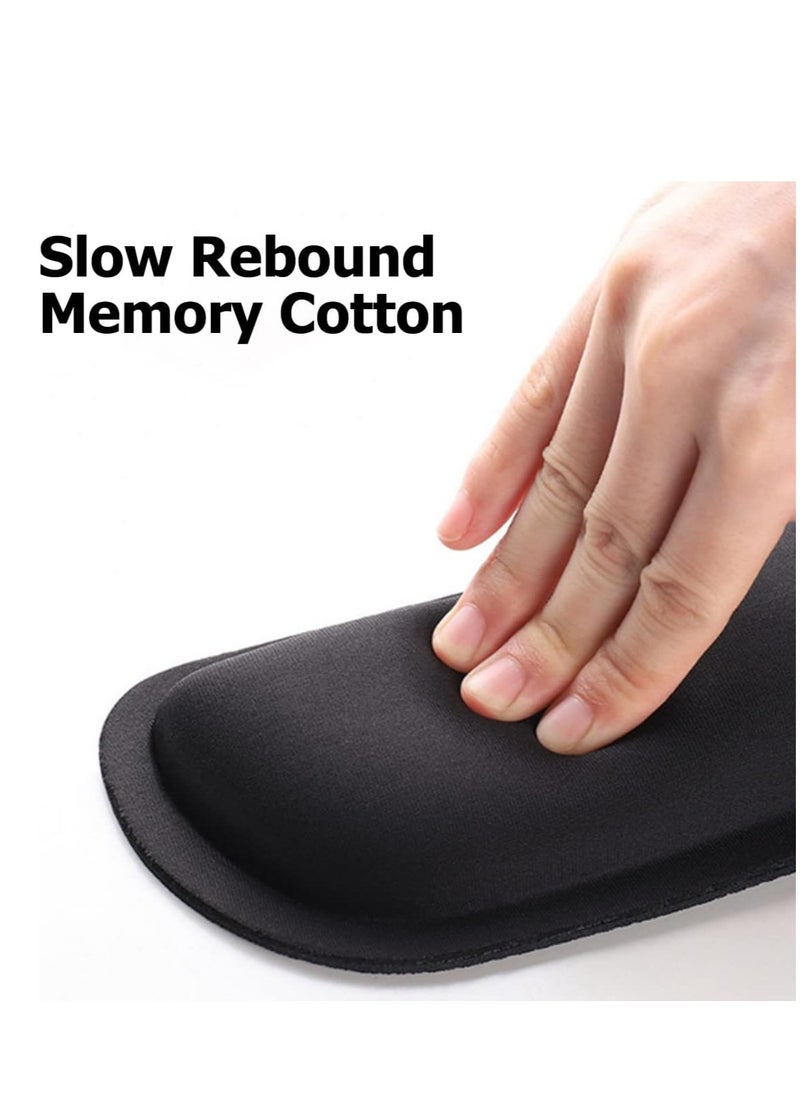 DUNISO Ergonomic Mouse Pad with Keyboard Wrist Rest Support For Working, Nonslip Memory Foam Keyboard Mouse Wrist Support Set for Easy Typing Pain Relief(Black)  - Image 5