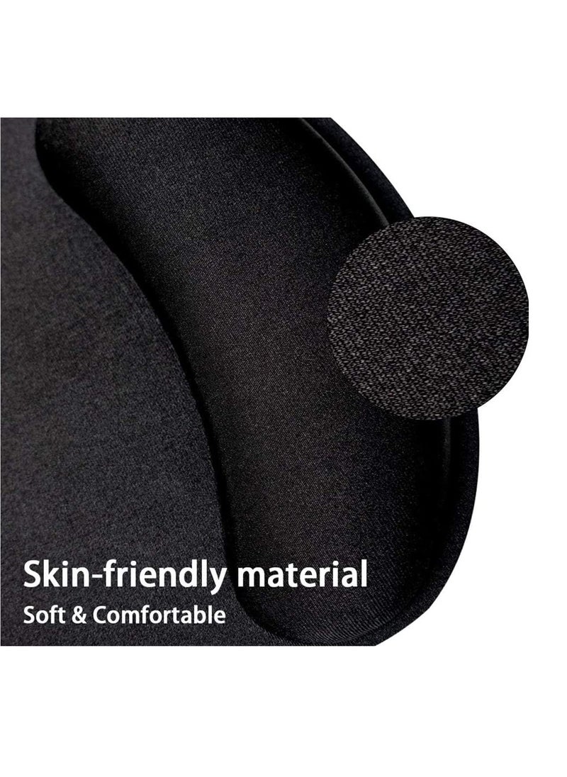 DUNISO Ergonomic Mouse Pad with Keyboard Wrist Rest Support For Working, Nonslip Memory Foam Keyboard Mouse Wrist Support Set for Easy Typing Pain Relief(Black)  - Image 4