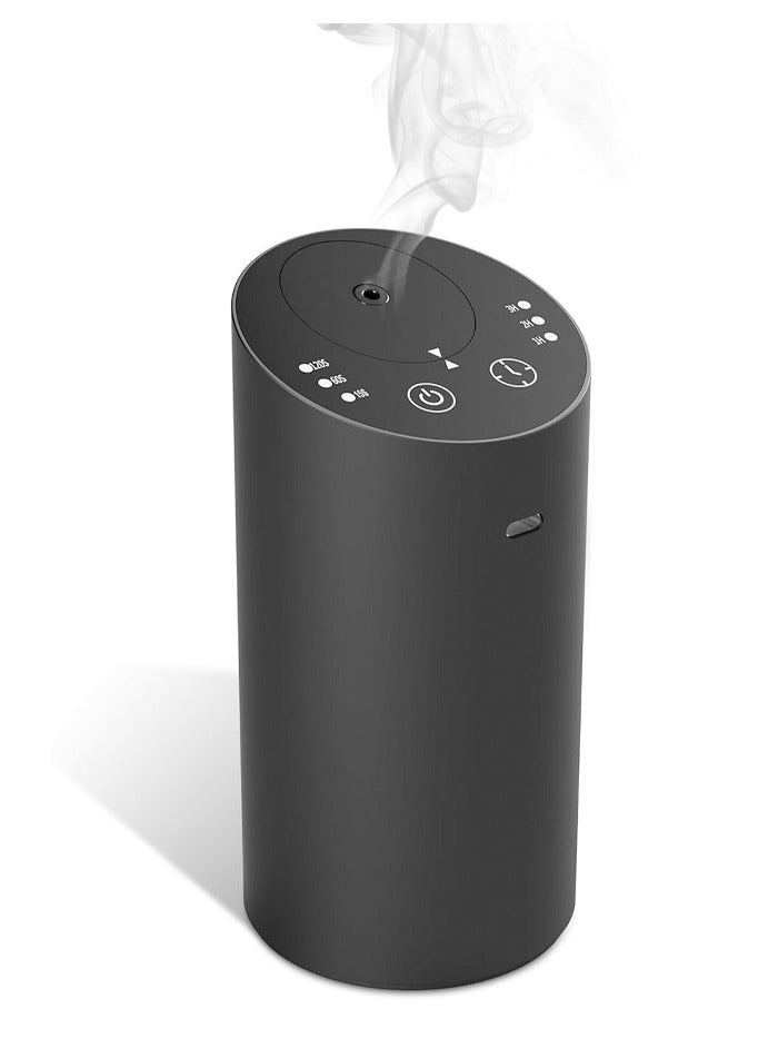 Waterless Essential Oil Diffuser, Ultra Silent Cordless Aromatherapy Essential Oil Diffuser, Battery Powered, For Car, Room, Office (Black)  - Image 1
