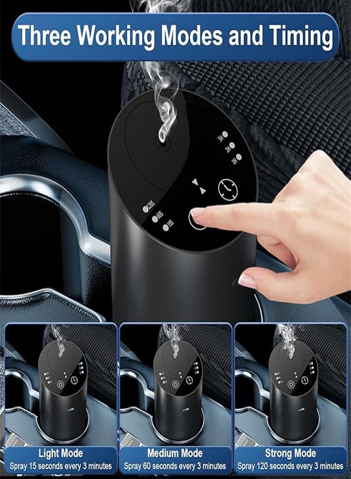 Waterless Essential Oil Diffuser, Ultra Silent Cordless Aromatherapy Essential Oil Diffuser, Battery Powered, For Car, Room, Office (Black)  - Image 2