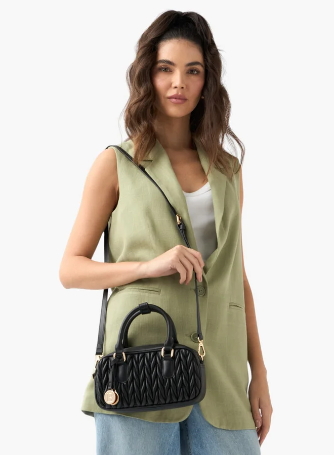 فلورا بيلا من شو إكسبرس حقيبة يد مبطنة بمقبض مزدوج وإغلاق بسحاب