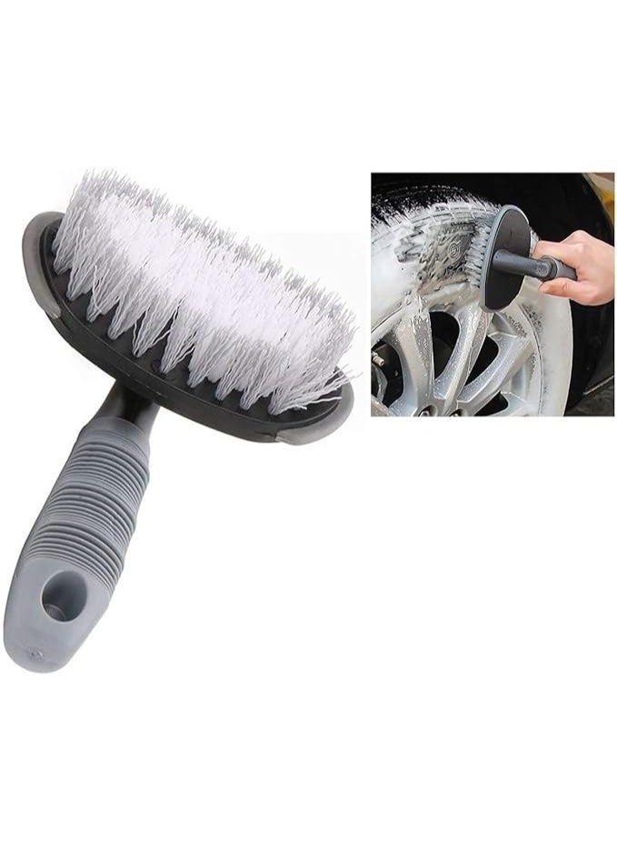 Auto Addict Wheel & Tire Scrub Brush – Heavy-Duty Rim, Hub & Tyre Cleaning Tool for Hyundai Alcazar | Deep-Cleaning Car Washing Brush for Wheels, Hubs, Tyres & Exterior Detailing - Image 2